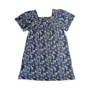 THE VERMONT COUNTRY STORE Women’s Navy Leaf Print Midi Muumuu Dress